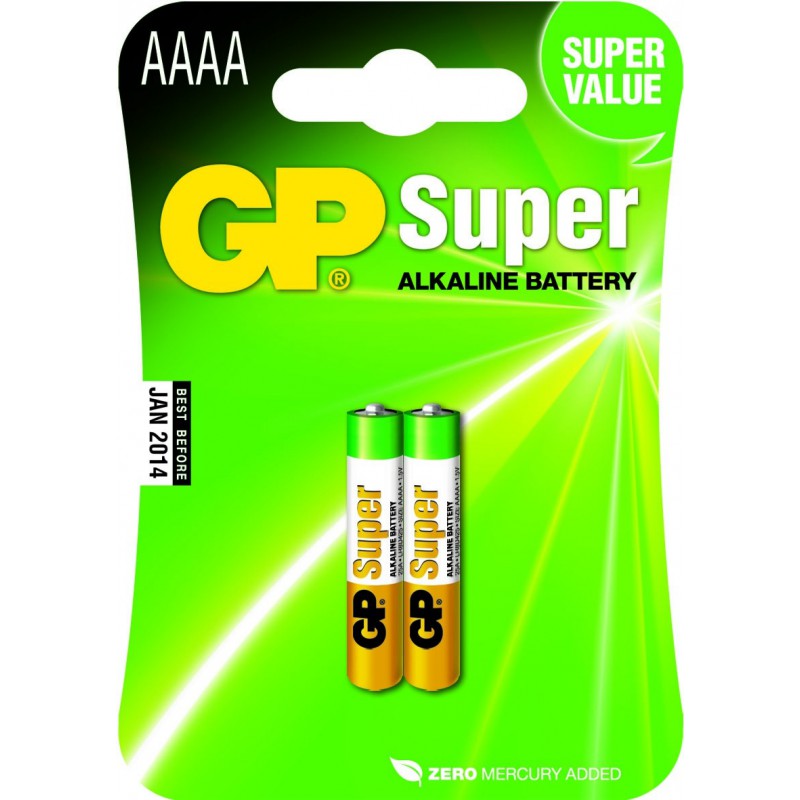 Diktatur fiber evigt GP Batteries Super Alkaline AAAA Alkaline 1.5V ikke-genopladeligt batteri